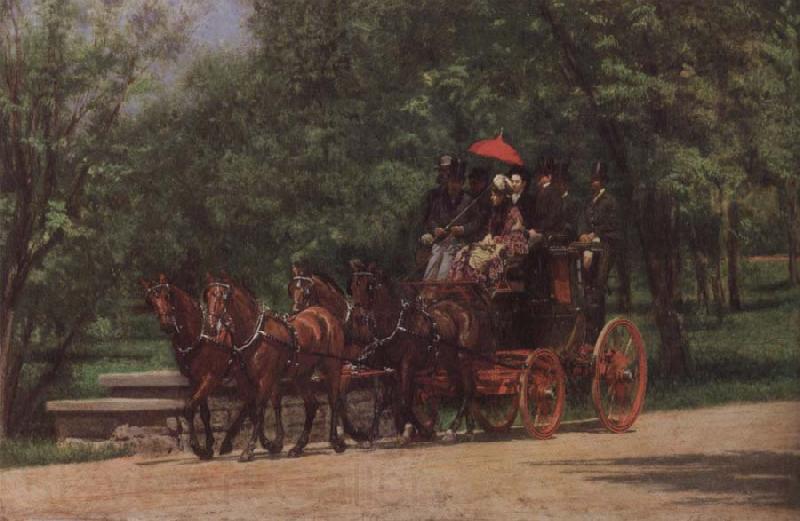 Thomas Eakins Wagon France oil painting art